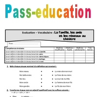La Famille Les Amis Et Les Reseaux Au Theatre 5eme Evaluation Bilan Controle Avec La Correction