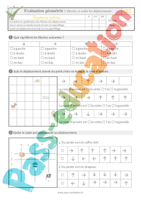 D crire Et Coder Les D placements Au CE1 Evaluation QCM Quiz D crire Et Coder Les D placements Au CE1 Evaluation QCM Quiz
