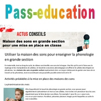 Maison Des Sons En Grande Section Pour Une Mise En Place En Classe