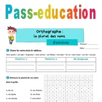 Le pluriel des noms – Exercices d'orthographe pour le ce2 - Cycle 2 ...