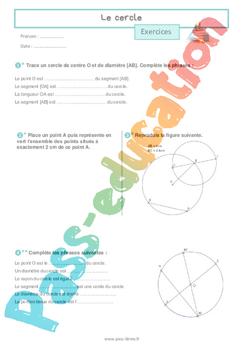 6e - 2022 - Rituel Geométrie, PDF, Cercle