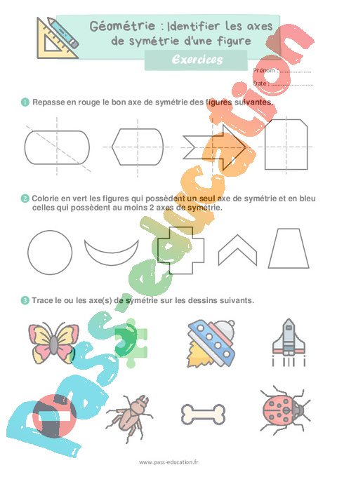 Identifier Les Axes De Sym trie D une Figure Exercices De G om trie 
