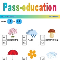 Colorie LE ou LA - Les 4 saisons - Lecture - Grande section – GS ...