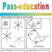 Les 4 saisons - Graphisme - MS - GS - Maternelle - Cycle 1 - PDF à imprimer