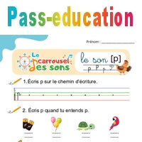 Le son [p] - GS - CP - CE1 - Phonologie - Lecture - Le carrousel des sons