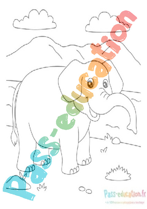 Coloriage Bébé éléphant Dessin Pour Les Enfants  AI Illustration  Téléchargement Gratuit - Pikbest