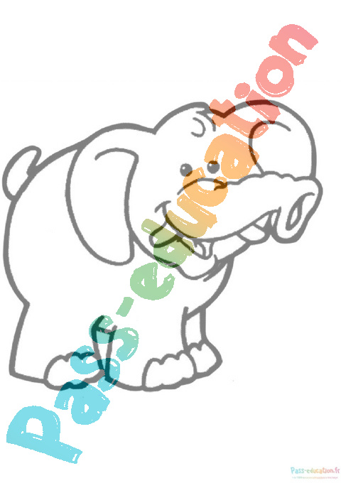 Coloriage Bébé éléphant Dessin Pour Les Enfants  AI Illustration  Téléchargement Gratuit - Pikbest