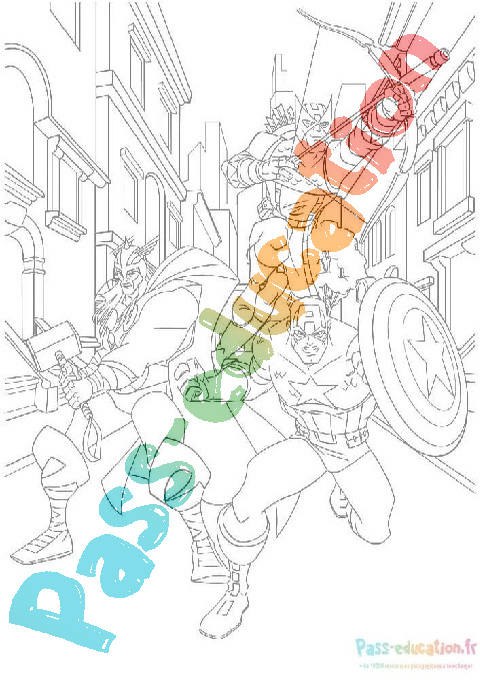 Coloriage Marvel Avengers - télécharger et imprimer gratuit sur