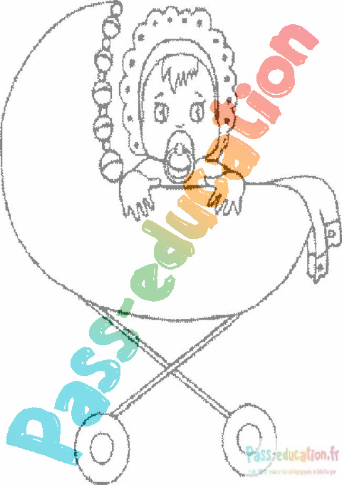 Coloriage Bebe Avec Un Portable Dessin Bebe à imprimer