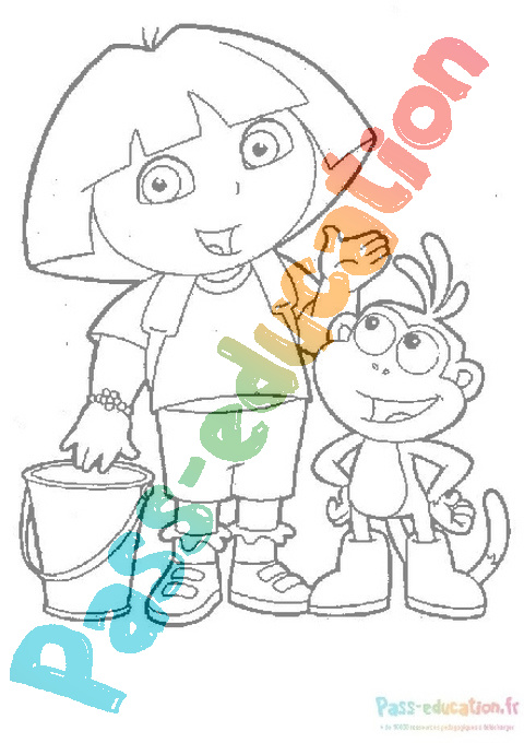 coloriage de dessin animé enfant pour les enfants 1613442 Art vectoriel  chez Vecteezy
