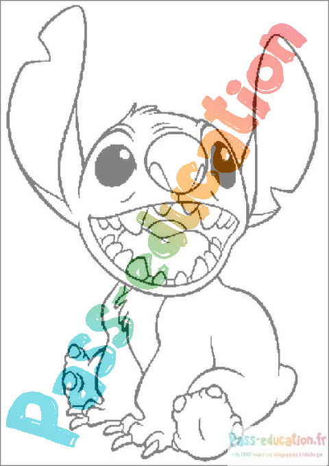 Coloriage Disney Stitch Dessin Disney Bebe à imprimer