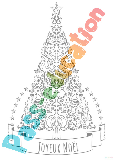 Coloriage gratuit de noël pour enfants : téléchargement pdf et 