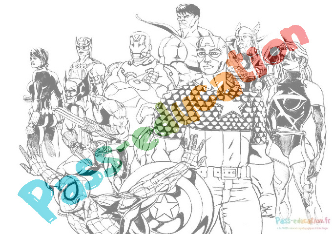 Coloriage Avengers : 20 dessins à imprimer gratuitement