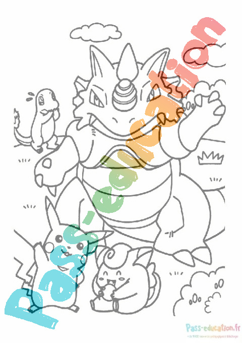 Cahier à colorier géant Pokémon