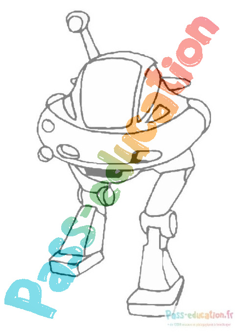 Coloriage robot CP  Dessin à colorier & imprimer en PDF