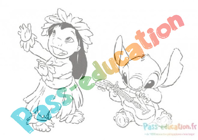 Coloriage gratuit de stitch : téléchargez et imprimez des dessins en pdf  pour enfants