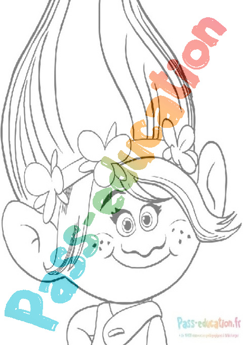 Les Trolls : Princesse Poppy  Coloriage trolls, Coloriage, Coloriage disney