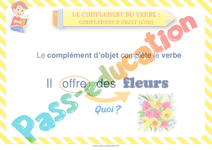 Affichage pour la classe Les compléments : CE1