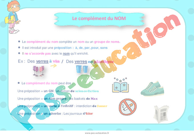 Affichage pour la classe Les compléments : CE2