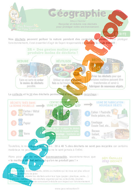 Leçon Recycler : CM2