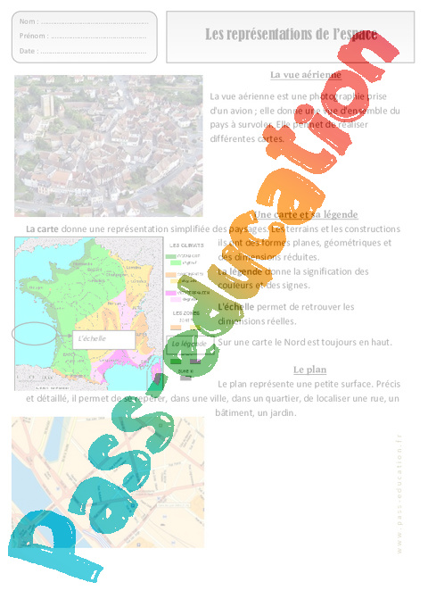 Leçon Représenter l'espace : CE1