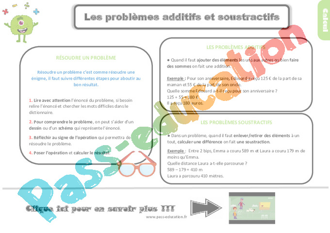 Leçon Soustractifs : CE2
