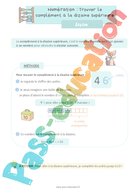 Leçon Stratégie de calcul mental : CE1