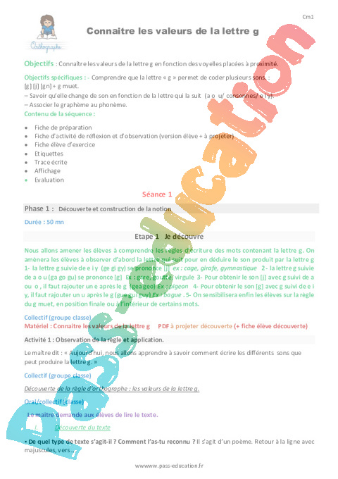 Ecrire les sons difficiles - Orthographe - Français - Cycle 3 - Séquences didactiques CRPE 2025