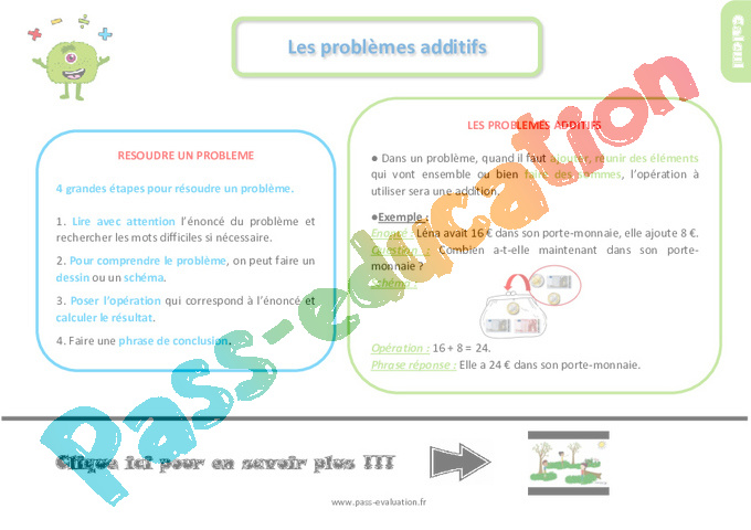 Evaluation Additifs : CE1