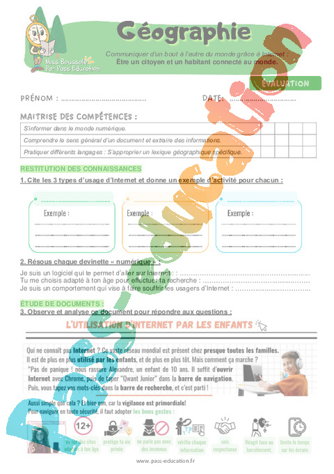 Evaluation Communication et information : CM2
