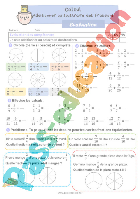 Evaluation Fractions : CE2
