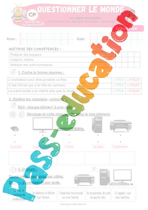 Evaluation Les objets techniques au cœur de la société : CP