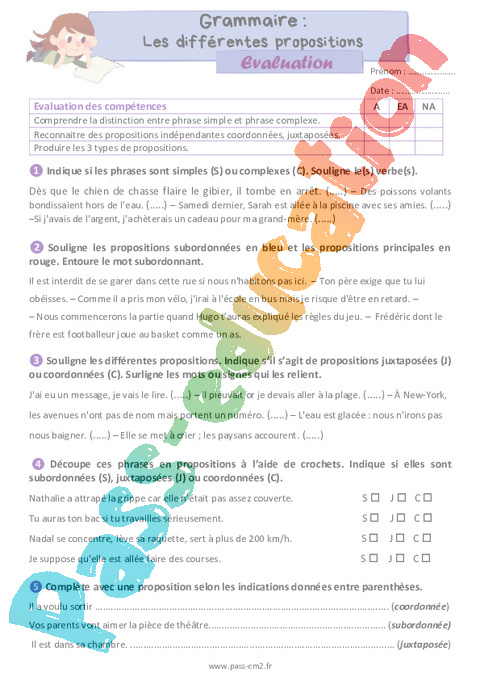 Evaluation Propositions : CM2