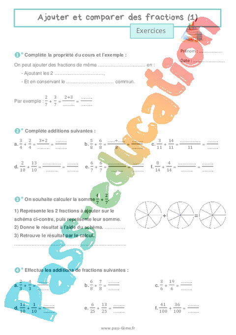 Leçon, exercice et évaluation :<br/> 
