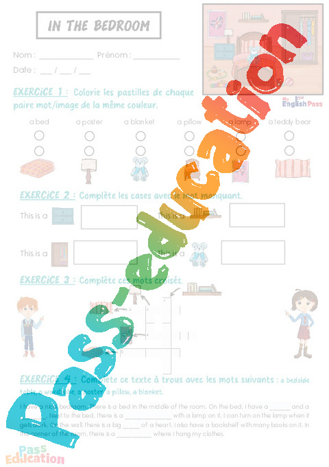 Exercice Apprends avec Kelly and James - Anglais : CE2