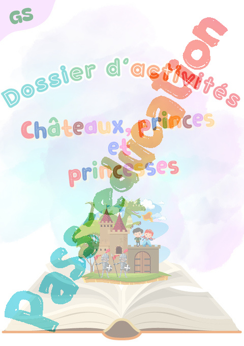 Exercice Cahier de vacances Les rois, reines et châteaux : GS - Grande Section