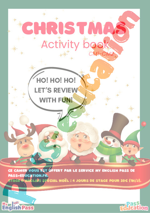 Exercice Cahier de vacances Noël : CM2