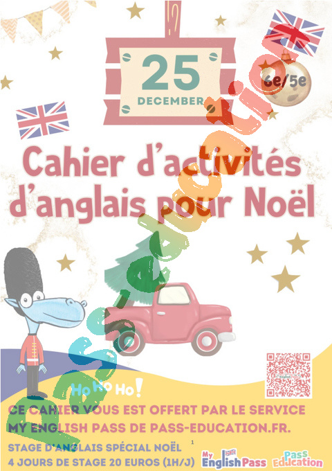 Exercice Cahier de vacances Vacances & temps de l’année : 5ème
