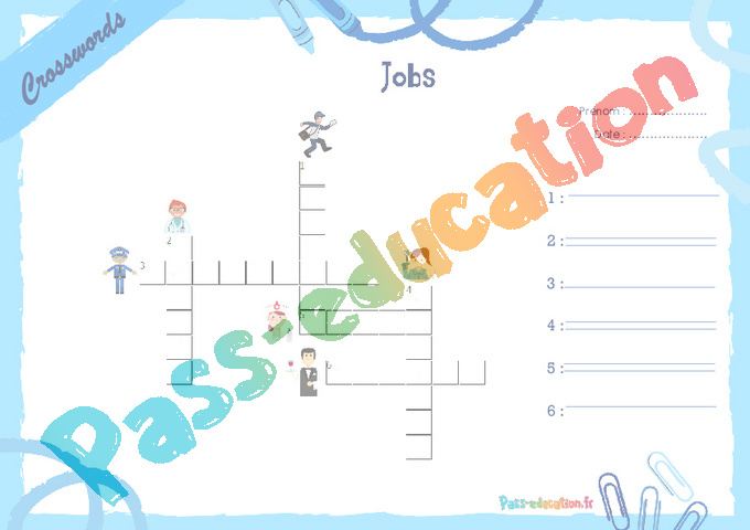 Exercice Job / Shop - Anglais : CE2