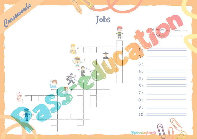 Exercice Job / Shop - Anglais : CM2