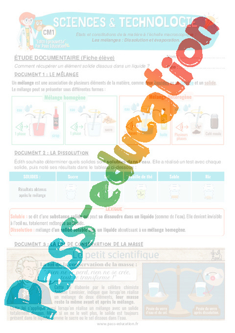 Exercice L'énergie : CM1