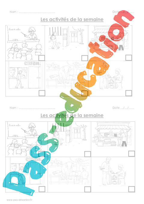 Exercice Le temps qui passe : CE1