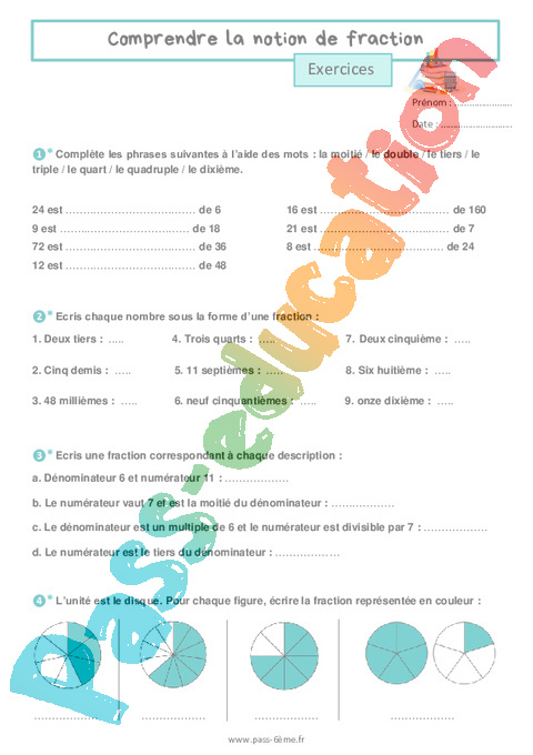Leçon, exercice et évaluation :<br/> 