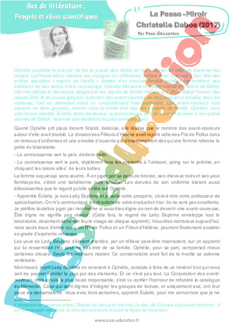 Exercice Progrès et rêves scientifiques : 3ème