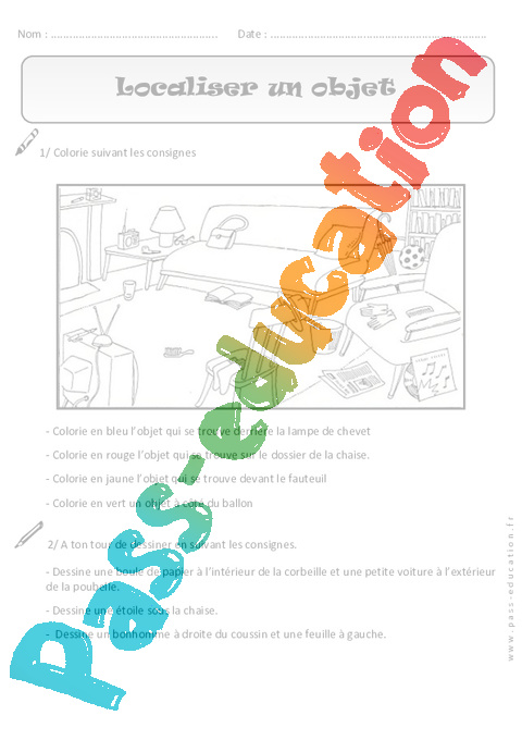 Exercice Représenter l'espace : CP
