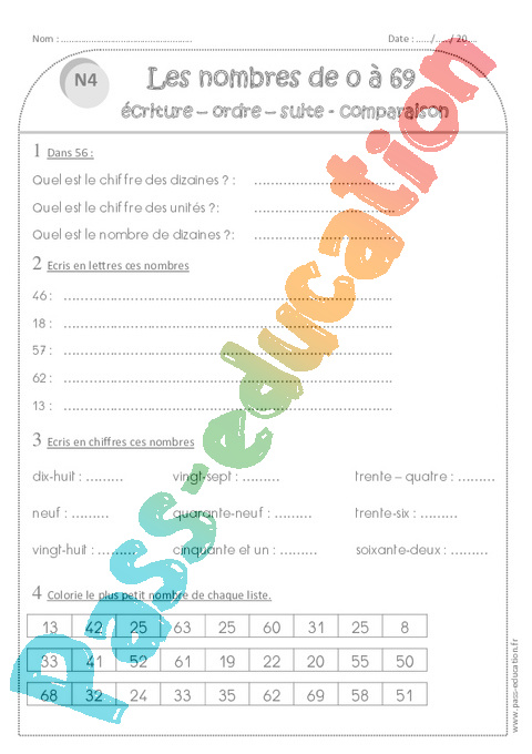 Exercice Révisions : CE1
