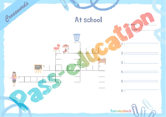 Exercice School - Anglais : CE2
