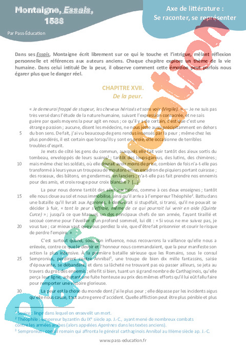 Exercice Se raconter, se représenter : 3ème