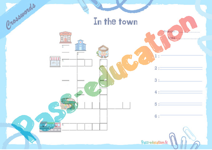 Exercice Transport / Place - Anglais : CE2