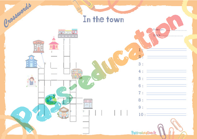 Exercice Transport / Place - Anglais : CM1